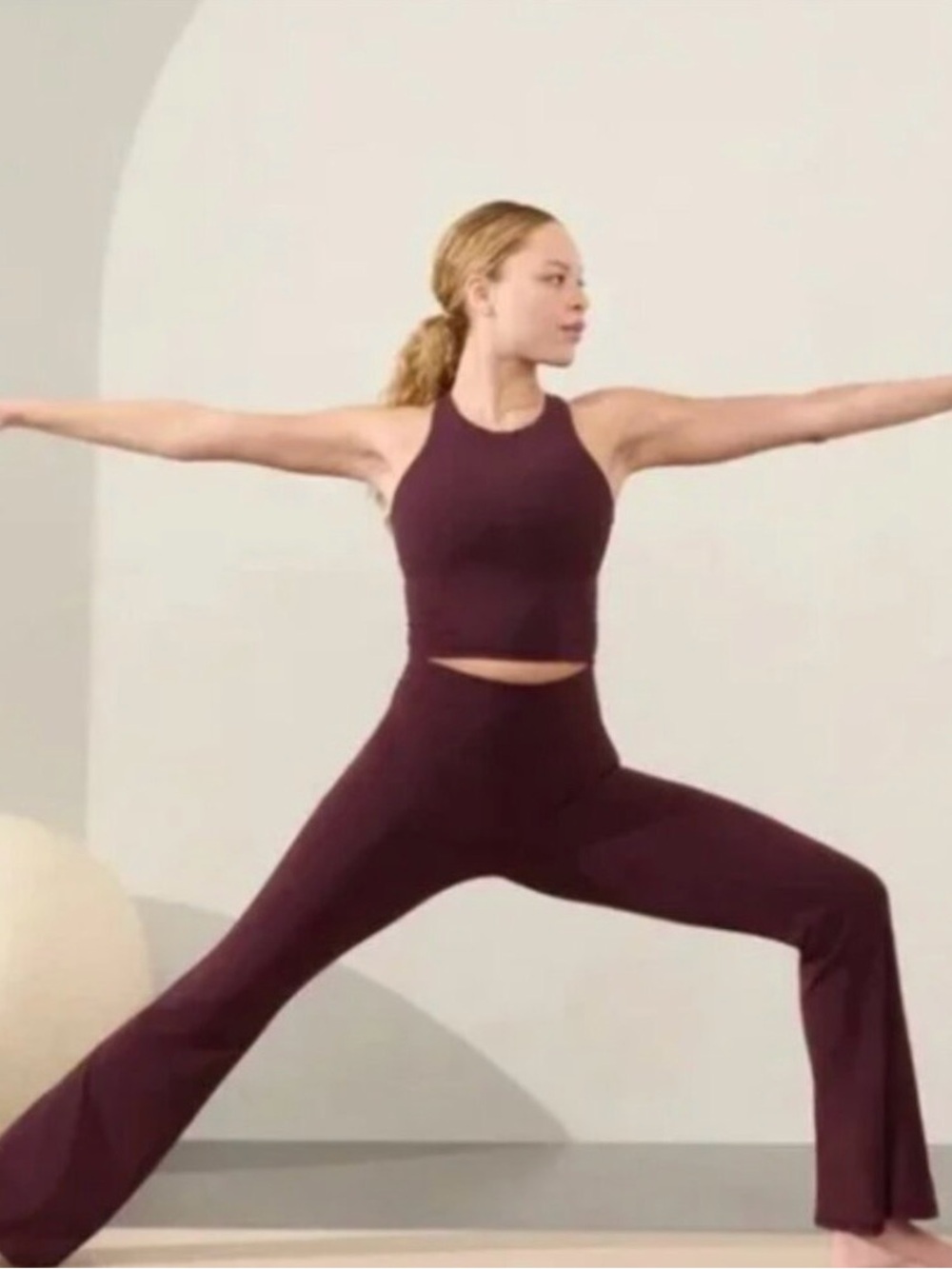 Athleta Elation Flare Pant Spiced Cabernet Size Medium